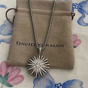 David Yurman Silver Starburst Necklace